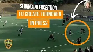 Using a Sliding Interception to Create a Turnover in the Press (Center Forward) in Field Hockey