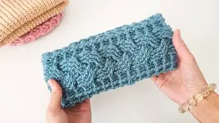 Chic crochet headband with braid pattern
