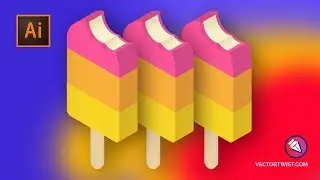 How To Draw a Cute Popsicle Illustrations in Adobe Illustrator (with a BITE)