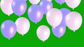 Balloons Transition Green Screen | 4 Balloons Transition | Everything Green Screen