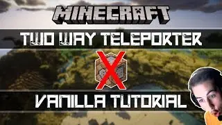 How to make a two way vanilla Minecraft TELEPORTER (no command blocks) (Tutorial)