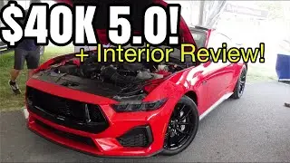 FORD Let Us In! $40k BASE GT 2024 Mustang INTERIOR & 5.0 Review!
