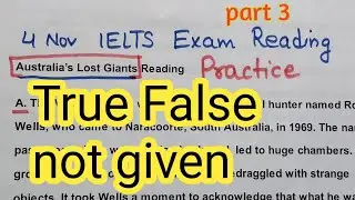 ielts reading Tips and Tricks || ieltsrecent exam Reading | True'False Not Given | ielts 9Band Tips