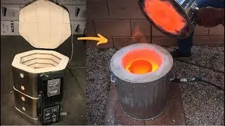 Making a metal melting furnace from an old Kiln│Metal Foundry Furnace│Part 1
