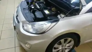 Полировка фар Hyundai Solaris