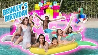 Brinley's 1st Florida Birthday Pool Party! Opening Presents! Its R Life