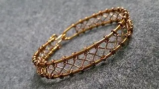 Wire knot bracelet - how to make wire wrap jewelry 229