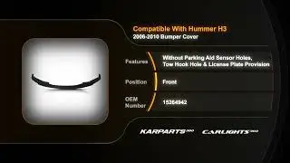 For Hummer H3 Bumper Cover 2006 07 08 09 2010 Front Textured