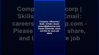 RPA UiPath Developer Role@Afkarcorp