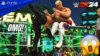 WWE 2K24 - Cody Rhodes vs. Logan Paul vs. Roman Reigns - Triple Threat Match at WrestleMania XL | 4K