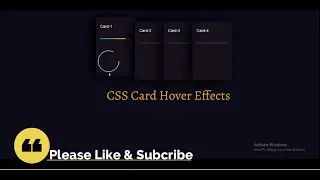 CSS Card Hover Effects| Html & CSS Hover Effects