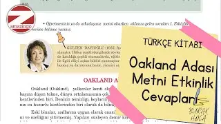Oakland Adası Metni Etkinlik Cevapları Türkçe Ders Kitabı