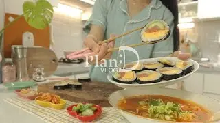 ENG│한복입고 북촌에서 노는 자취일상. 1박2일 에어비엔비에서 힐링하기. 업로드공지