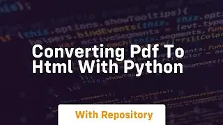 Converting PDF to HTML with Python