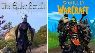 TESO vs WOW - Physics and Details Comparison (The Elder Scrolls Online vs World of Warcraft)