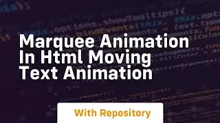 Marquee animation in html moving text animation