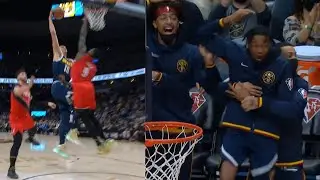Nikola Jokic with the slowest most unathletic poster dunk you'll ever see 😭