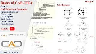 Basics of CAE/FEA | CAE Interview Preparation | FEA Analyst | CAE Engineer | Stress Engineer Part -3