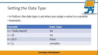 Python Data Types | Python Variables | Python Programming
