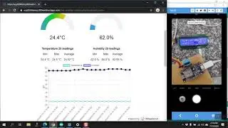 Demo upload data from DHT11 sensor to a simple Website with ESP8266