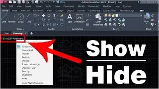 How to show and hide viewport menus (viewport tools, views, and visual styles) in AutoCAD