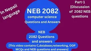 NEB Computer science 2082 || computer science questions and answers
