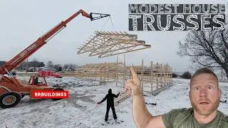 Modest House Build Ep 6: Building Trusses in the Snow