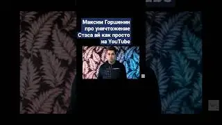 Уничтожение Стаса ай как просто на YouTube / Максим Горшенин про цензуру