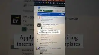 How to apply for actively hiring Jobs/internships via LinkedIn.