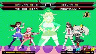 mugen 1.1b1 kof theory mercenary yellow sakura miko & tokino sora vs kizuna ai & kaguya.luna