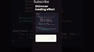 Make shimmer loading effect using css 