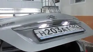 Светодиодная подсветка номера на Хендай Солярис