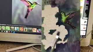 Как нарисовать Колибри маслом 3 часть