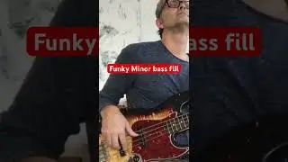 Funky dorian minor bass fill. 