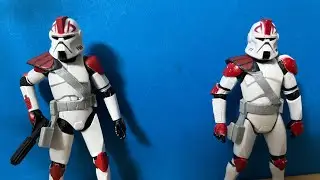 Star Wars custom/kitbush action figure review antenna mold Captain Fordo review clone trooper