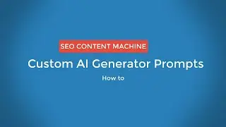 How to add custom AI Generator prompts