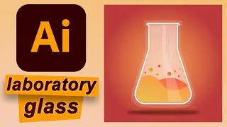 How to Design a laboratory glass | Adobe Illustrator Tutorial