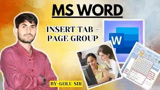 Ms word Insert tab-page group Microsoft office package word 2010.