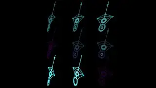 [Blender + OsciStudio] Skulls, Mandalas, Pendants... Oscilloscope Art Reel #6