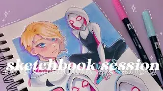 OHUHU HAS MARKER REFILLS?! // filling my sketchbook 🎀