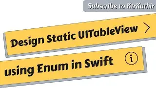 Static UITableView using enum | Xcode 11 | Swift 5.2 | KtrKathir