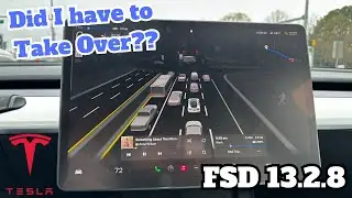 Tesla FSD 13.2.8 Hardware 4: Did I have to TAKE OVER???