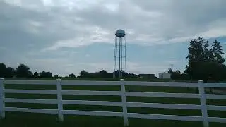 A water tower with H&P markers