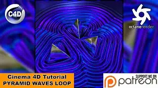 PYRAMID-WAVES LOOP (Free Cinema 4d Tutorial)