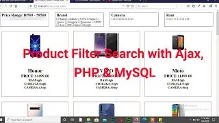 Online Shopping Products Filter Using Ajax and Php