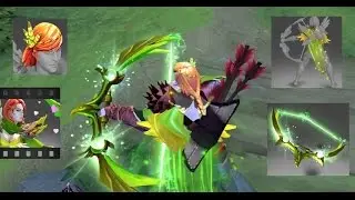 Dota 2 Windranger Mix Set Peregrine Flight Immortal/Sylvan Cascade/Taunt: You Prefer Arrows?