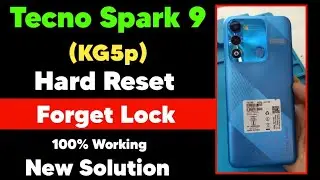 Tecno Spark 9 (KG5p) Hard Reset | How to Unlock Tecno Spark 9 | Pin lock, Pattern Lock Remove Trick