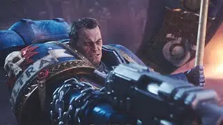 WARHAMMER 40K Defending The Standard of Ultramarines Scene - Warhammer 40K Space Marine 2