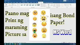 How to print multiple pictures on one bond paper. In MS WORD
