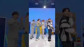 شوقا من بتس يرقص مع سفنتين على اغنيتهم الجديدة 😭💙🫶🏻#kpop #srt #bts #army #كيبوبية #dance #suga #bts